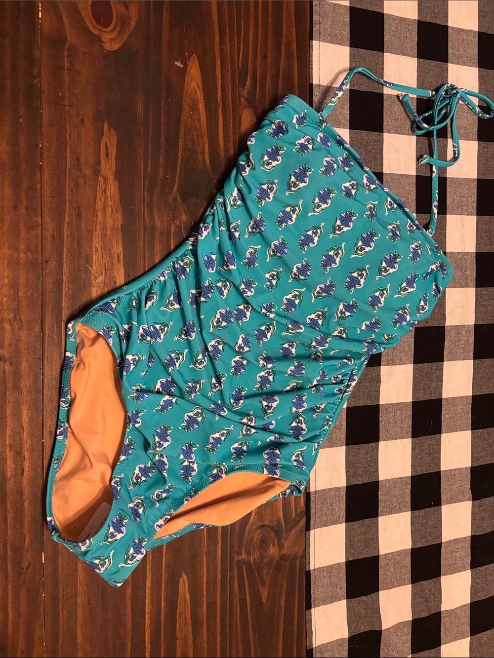 J.Crew blue one piece  swimsuit small new
